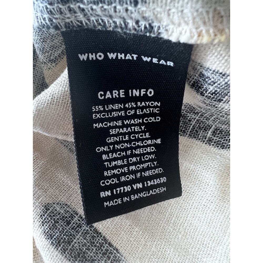 Who What Wear Linen Blend Crop Top Sz XL Off-The-Shoulder Flowy Boho - Picture 8 of 9